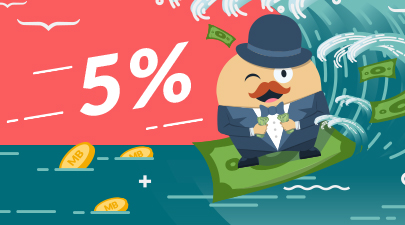 CASHBACK 5% na Mr.Bet